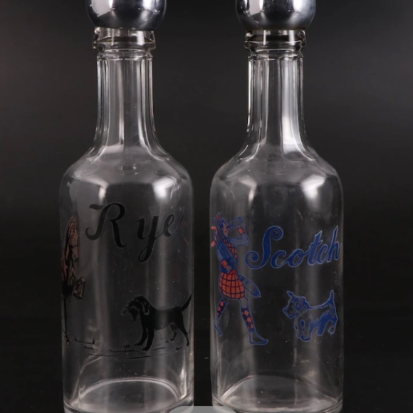 Art Deco Scotch and Rye Decanters - Picture 1 of 11